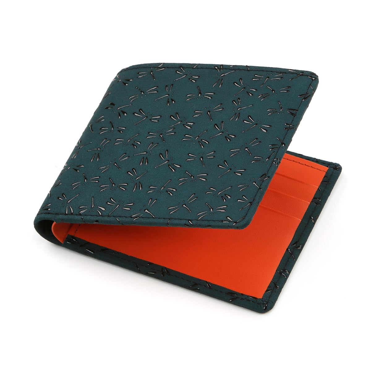 

Indenya Inden HISOCA Hisoka Traditional Craft Koshu Inden Deerskin Lacquer Original Brand Billfold Green Lacquer Dragonfly [Indenya] Space-Black