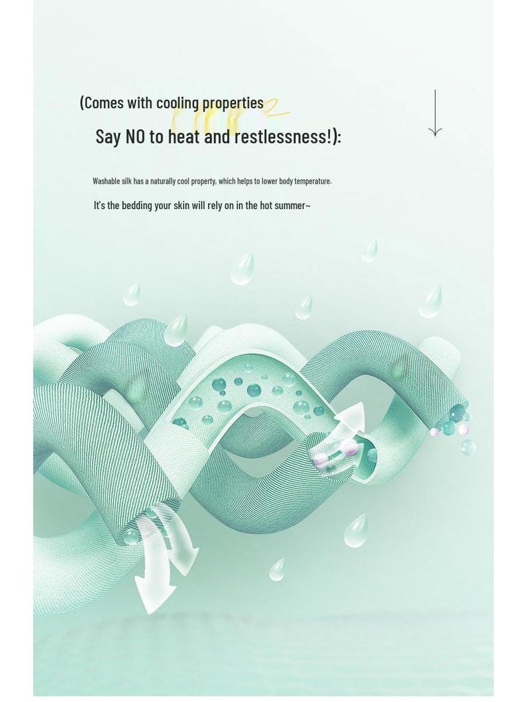 Luksusowy Zestaw Pościeli z Jedwabiu Lodowego - Letni Nude Jedwabisty Wysokiej Klasy Chłodzący Komfort, Dostępna Opcja Prześcieradła z Gumką do Akademika