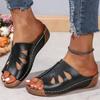 Módní dámské sandály Dámské sandály na podpatku s klínkem Letní boty pro ženy Platformové sandály Léto 2024 Pantofle na podpatku Sandalias Mujer