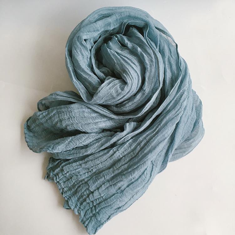 Linen Cotton Large Size Zen Dance Scarf Tara Yarn Plant Dyeing Tie-Dye Batik Hand-Painted Scarf Medium And Long Silk Scarf
