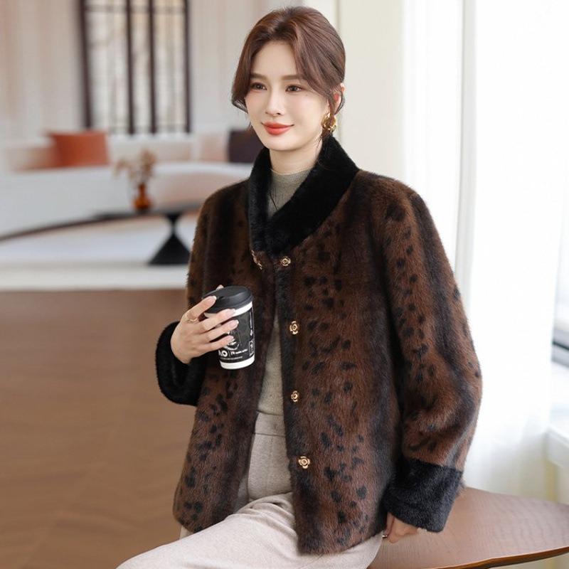 

Высококачественная зимняя куртка с интегрированным мехом, благородным темпераментом и новой шубой из норки средней длины 5XL [Recommended 150-80 kg]