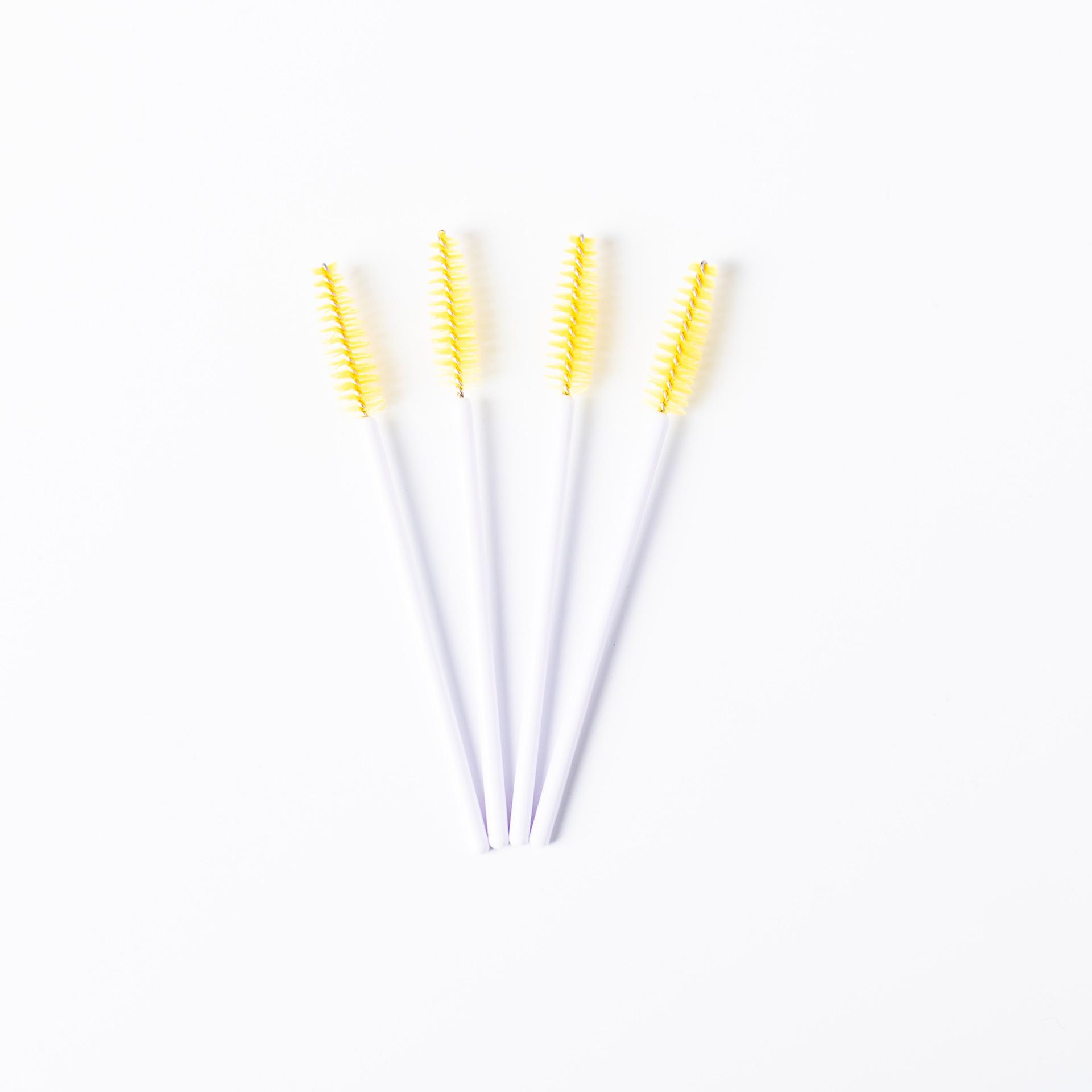 

50-Pack Colored Spiral Eyelash & Eyebrow Brushes - Portable and Disposable