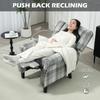 160 Degrees Reclining Armchair, with Footrest - Grey