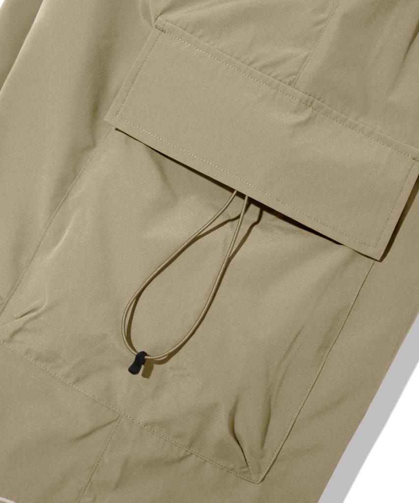 TRILLION Utility Belt Multi Cargo Bermuda Shorts_Beige
