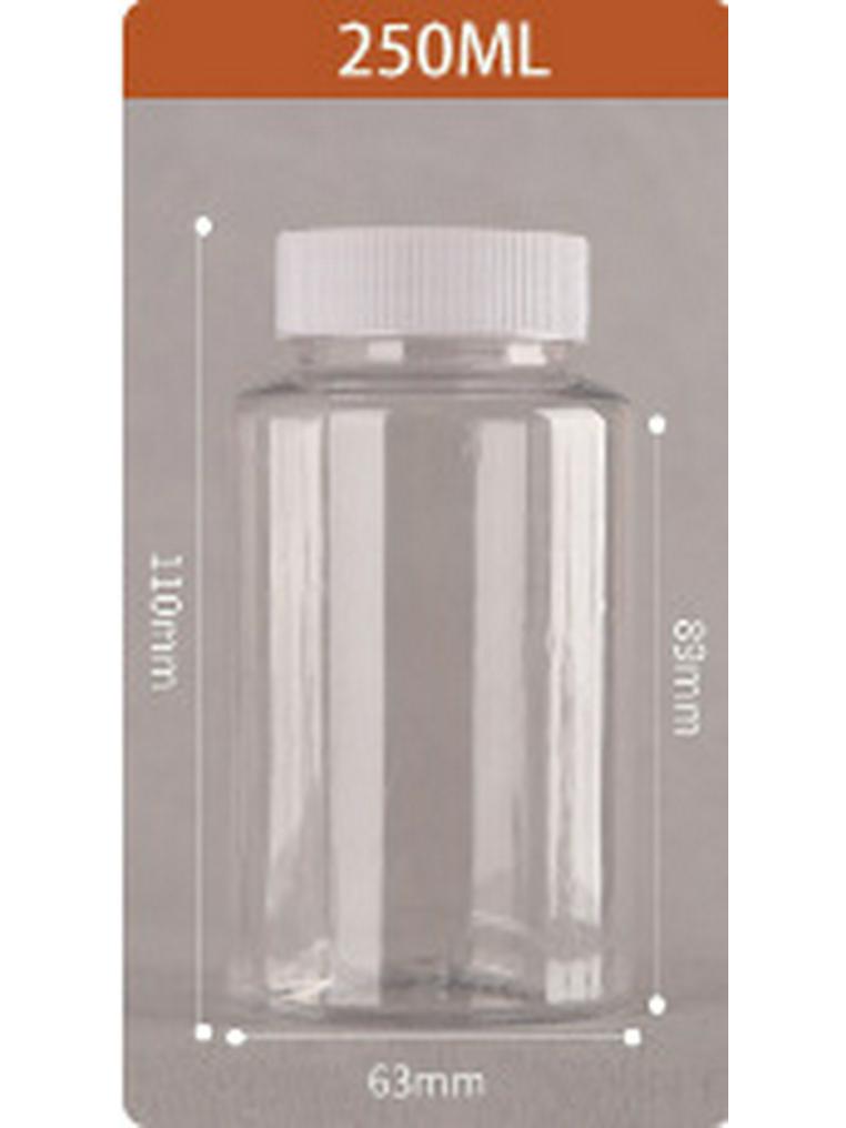 Wide-Mouth 50-100ml PET Dispensing & Sealing Bottle for Capsules & Solids