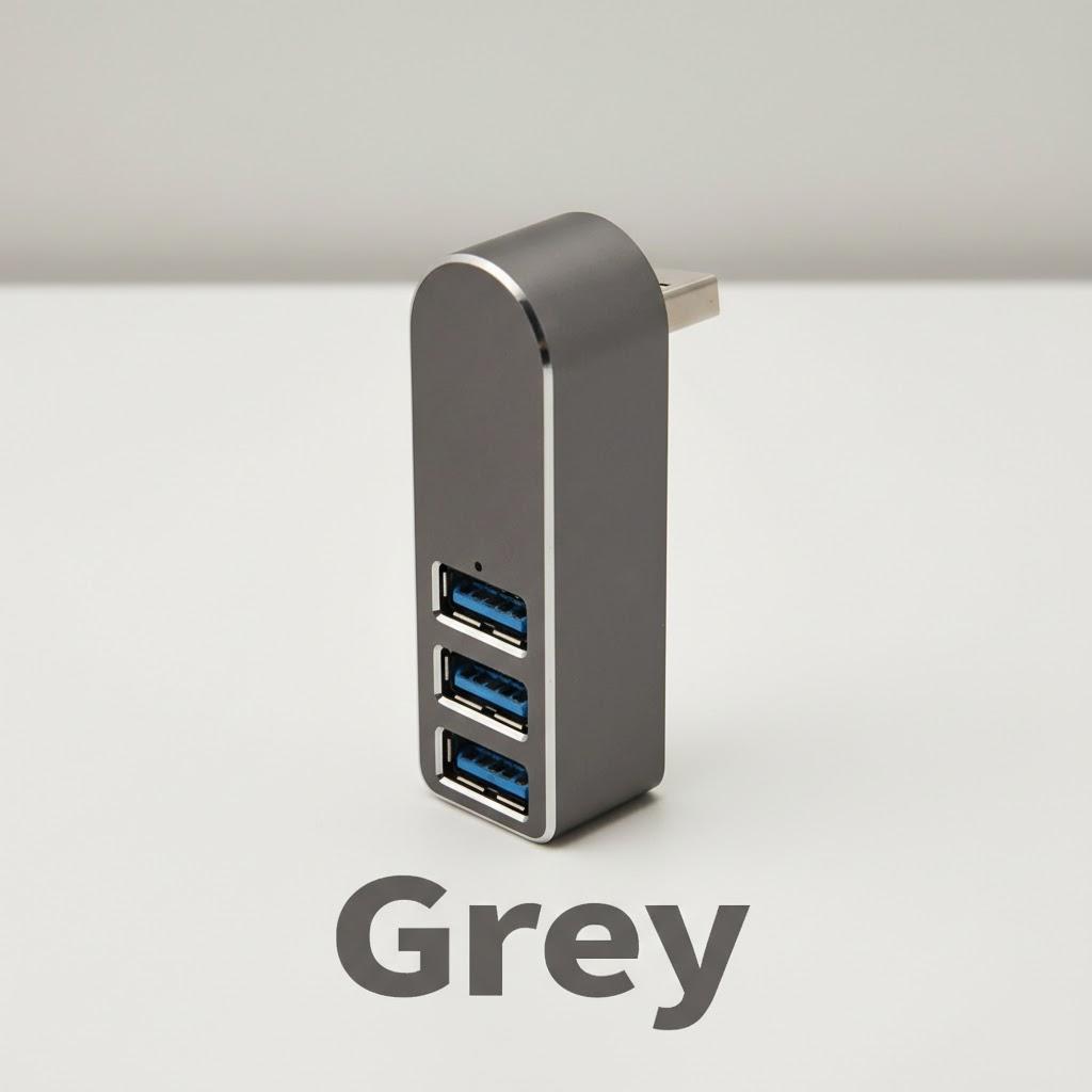 

USB3.0 3Port Aluminium Alloy PC Laptop U Disk Card Reader Mobile Phone High Speed Hub Splitter Box серый