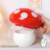 Mini Household Accessories Cute Garbage Can Waste Bin with Lid Detachable Collect Rubbish Red Mushroom Table Desk Binwastebaske