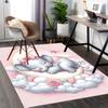 1pc Anime Elephant Chair Mat Pink Bow Design, Non Slip Carpet for Office Chairs, Cute Decorative Rug for Home and Game Room