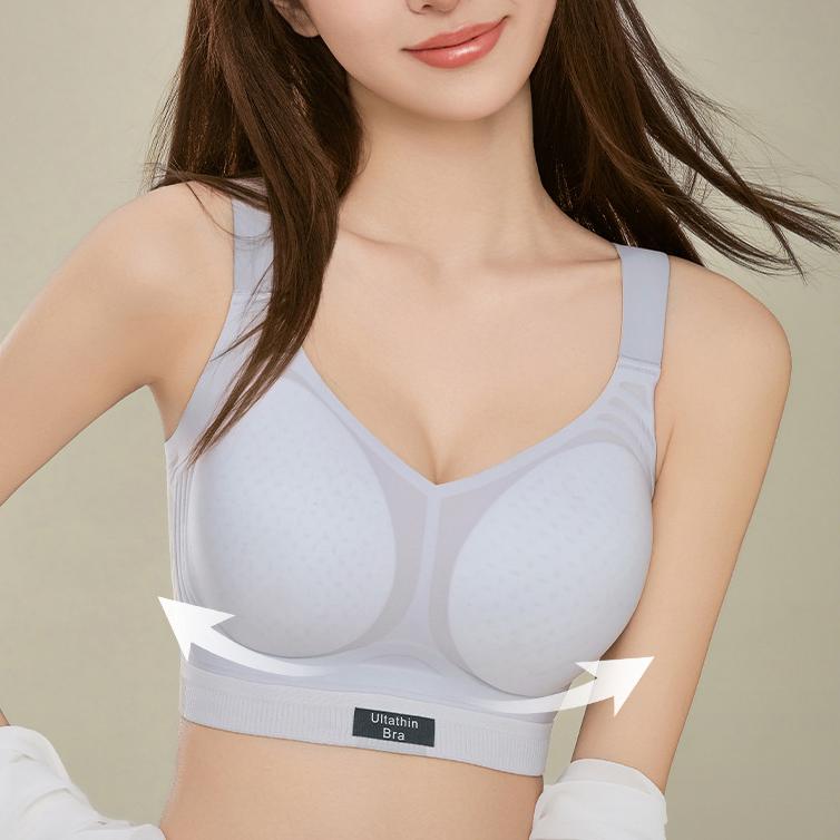 Invisible Bra Women's Breathable Fixed Cup Large-sized Underwear Gathering Bra Seamless Beautiful Back Bra Push Up Bra