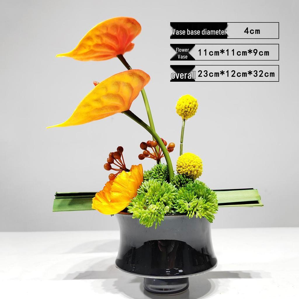 Chinese Style Floral Coffee Table Arrangement for Living Room or Hotel Decor