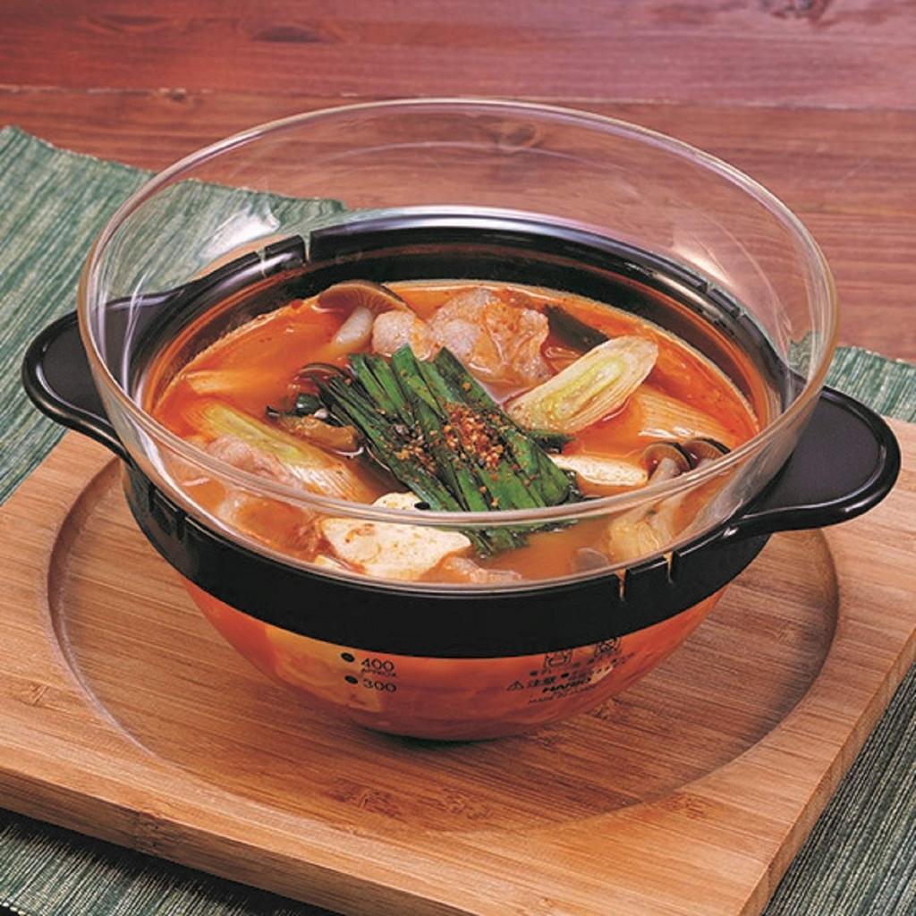 Hario Klaasist mikrolaineahjus lisandite pott mikrolaineahjule, must, praktiline mahutavus 450 ml, valmistatud Jaapanis. Lihtne toiduvalmistav kreemsupp Käsitsi valmistatud XOY-1-B
