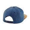 Faux Suede Flat Peak Snapback Cap
