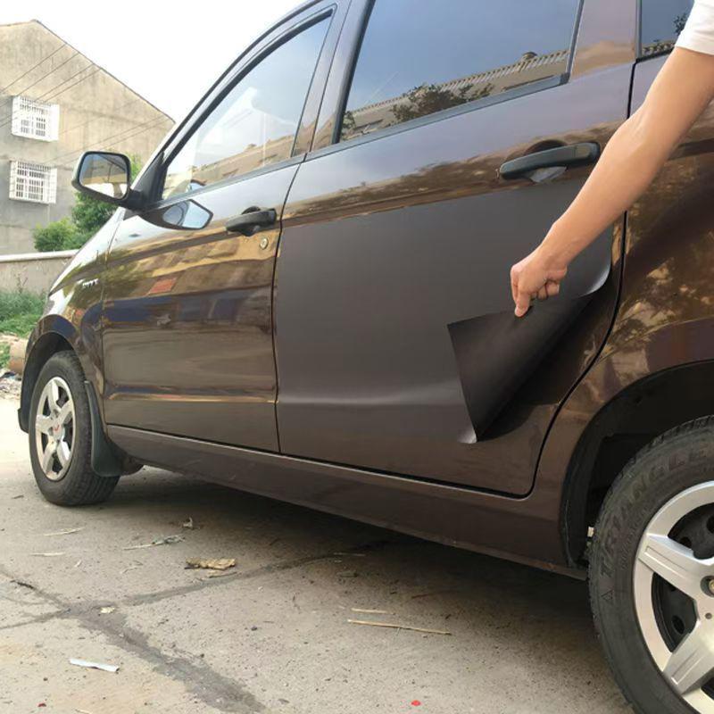 

150/180/200CM*25CM Car Body Anti-Scratch Protector Strip Magnetic Pad Auto Door Side Edge Guard Decorative Protection Sticker 150X25CM Black