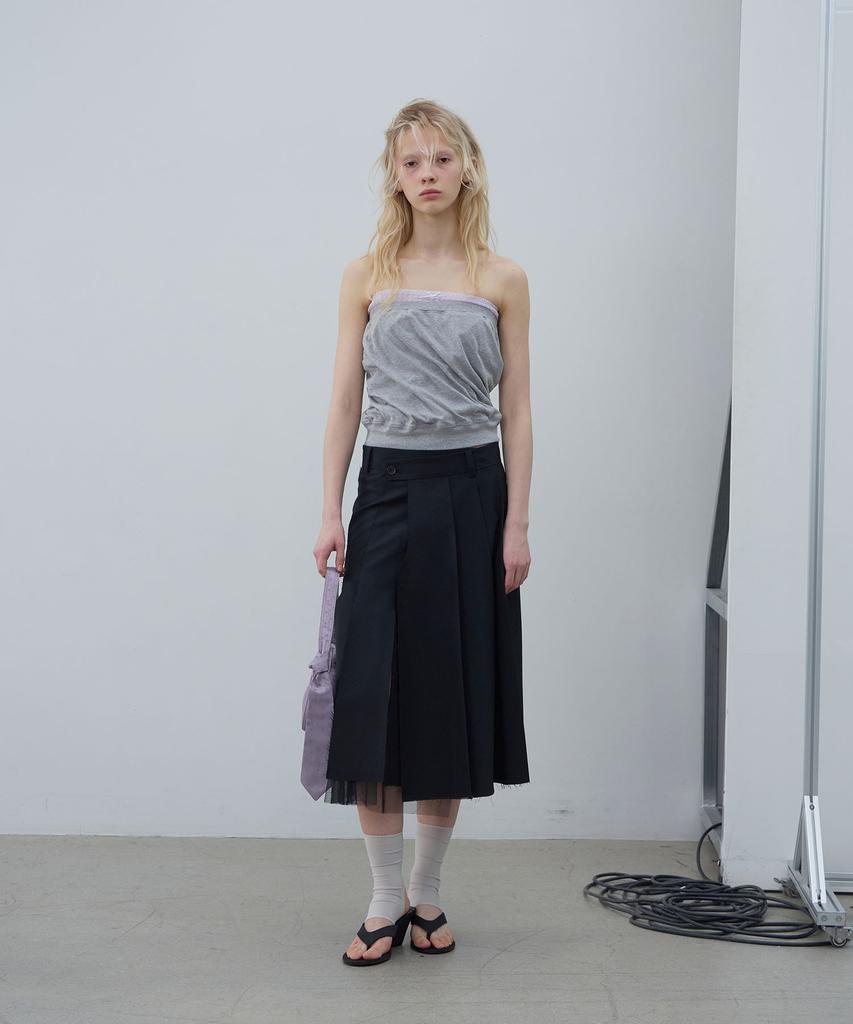 Lcdc Tm Tailored Sheer Pleats Skirt (Black)
