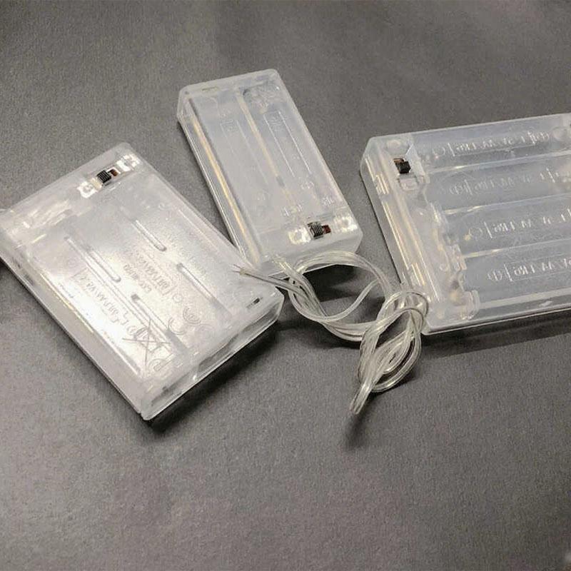 Transparent Milky White Frosted 5/7 Battery Box with Switch And Tail Wire DIY Decorative Light Electronic Circuit Accessories