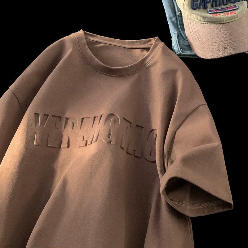 

Стальной Принт Тяжелый Вес Мягкий Спортивный Повседневный Пеплум Стрейч Приталенный Морщинистый Свободный Мужская Мода Футболка с Коротким Рукавом Удобная Футболка 8XL коричневый