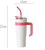 Summer Cold Retention Ice Cup Big Mac Tumbler Large Capacity Men's and Women's High Face Value Water Cup Net Red Cup with Straw