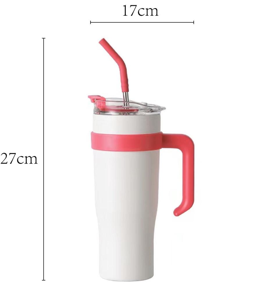 Summer Cold Retention Ice Cup Big Mac Tumbler Large Capacity Men's and Women's High Face Value Water Cup Net Red Cup with Straw