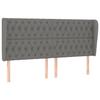 VidaXL Headboard with Ears Dark Grey 183x23x118-128 Cm Fabric3118307