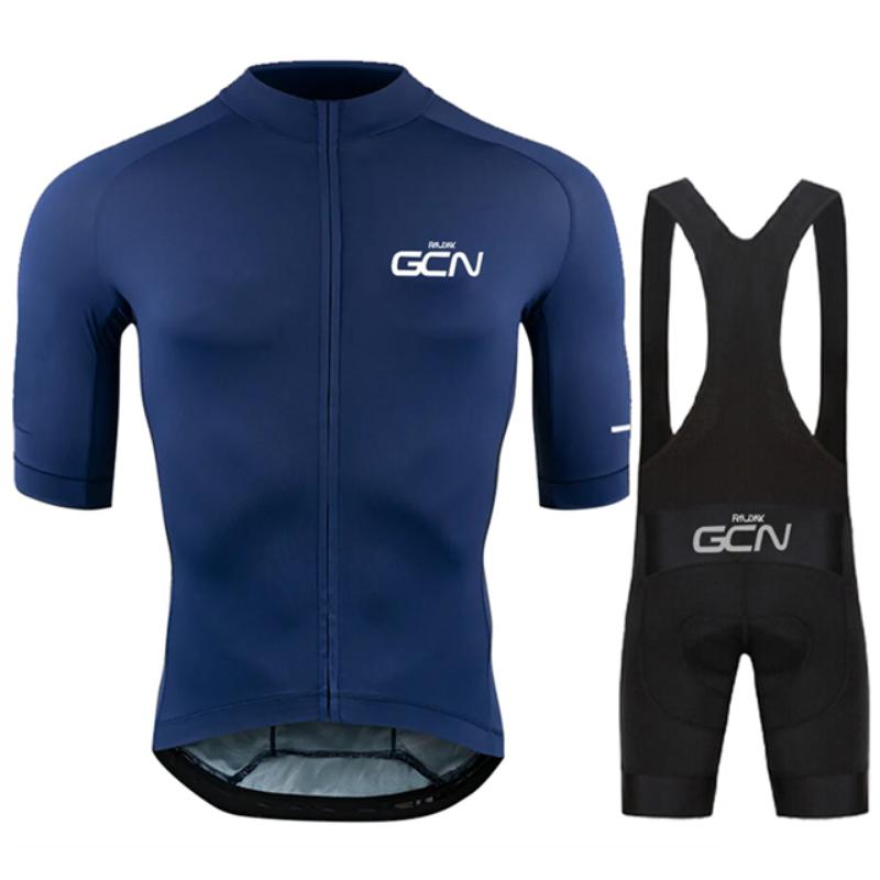 Raudax GCN Team Cycling Jersey Set Summer Short Sleeves Cycling Clothing Maillot Ropa Ciclismo Outdoor Riding Bike Uniform