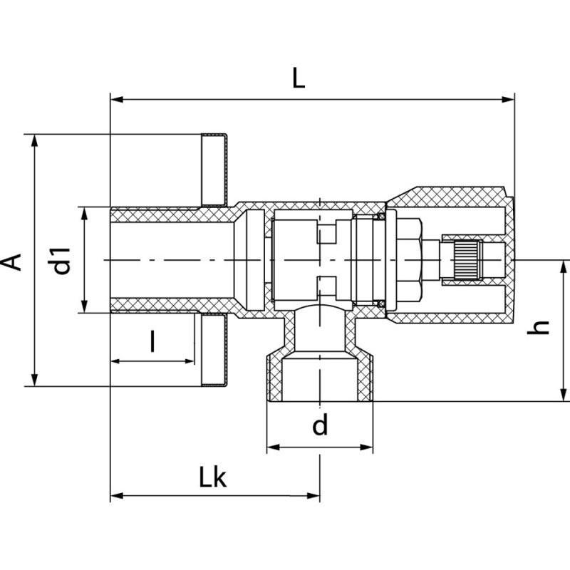 Star chrome angle valve with ceramic head 1/2"-3/8"