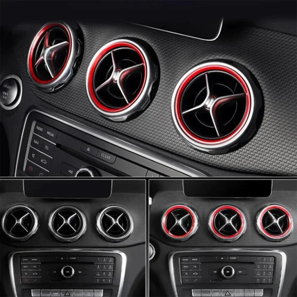 Set Klimaanlagen-Lüftungsauslass-Ringblende Dekoration für Mercedes Benz A B Gla Cla Klasse W176 W246 C117 X156 Amg 2012-