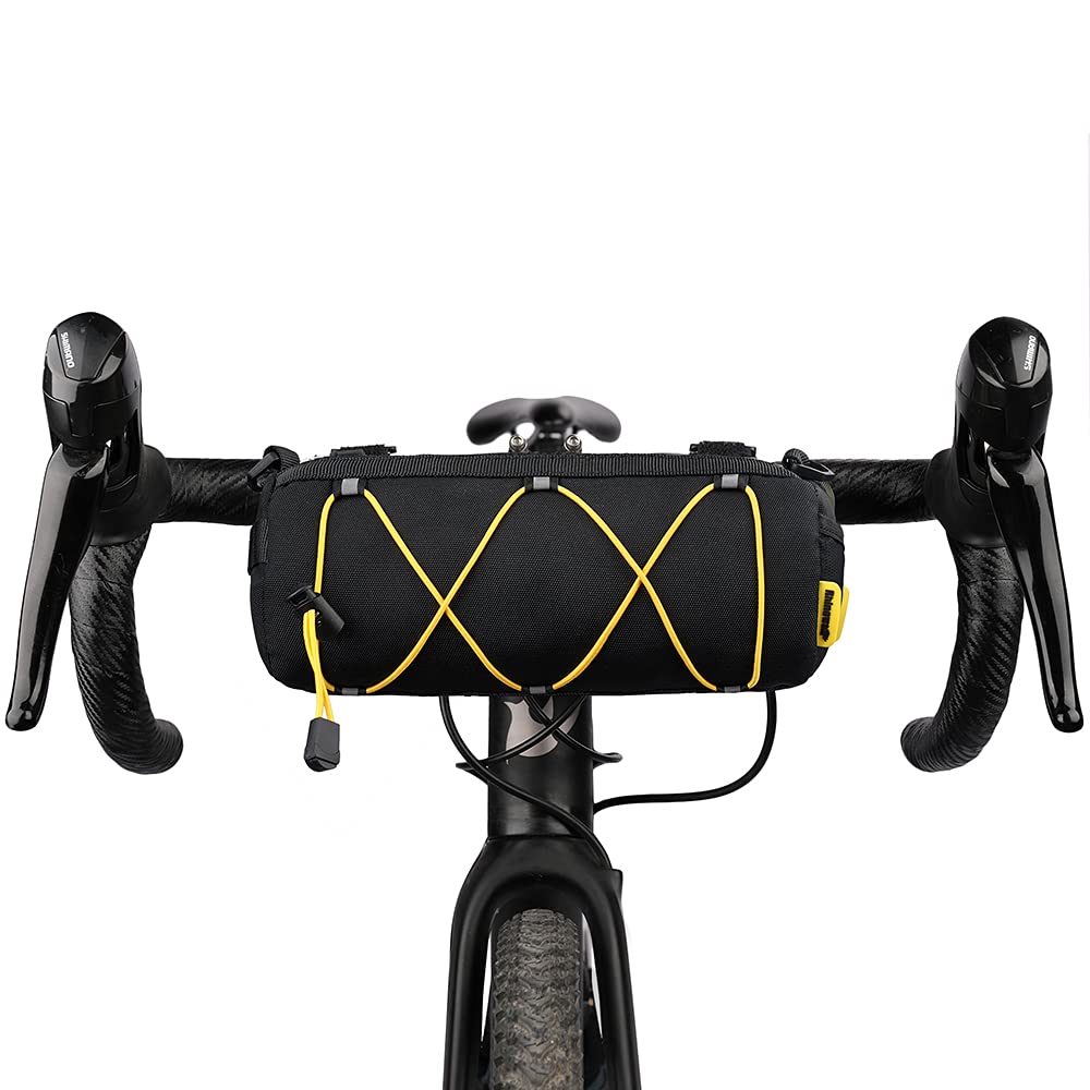 Rhinowalk Bicycle Handlebar Front Bicycle Frame Storage Roll Mountain Bike Commuter Shoulder Professional Cycling Black Bag, Bag, Bag, Bag,