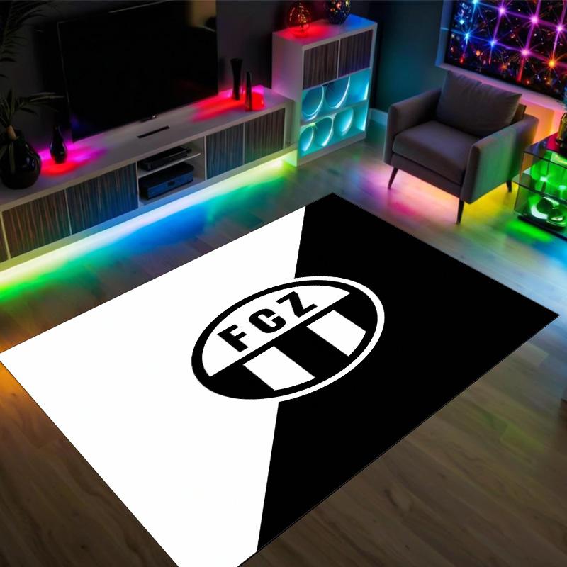 Tappeto in Velluto di Cristallo Design FC Zürich Accogliente Non?Tappeto Stampato Antiscivolo per Camera da Letto Soggiorno Ingresso