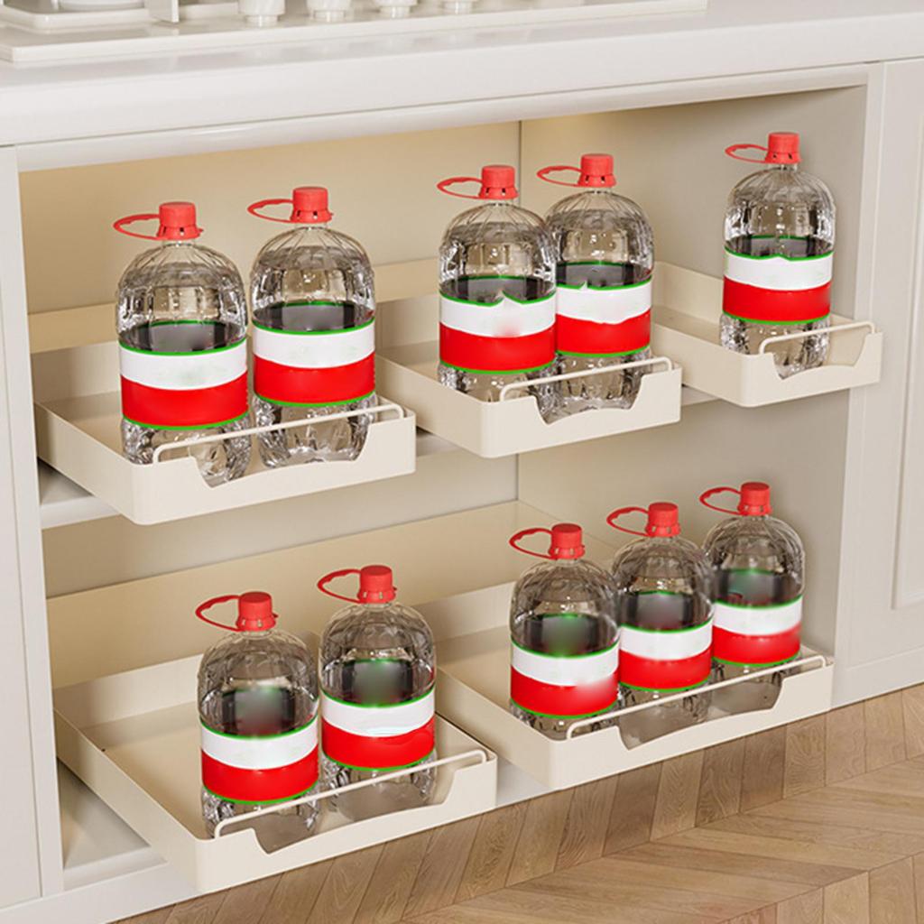 Cabinet Organizer Extendable Shelf Sliding Drawer Carbon Steel Multifunctional for Room Bedroom
