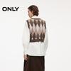 ONLY Women's Argyle Knit Vest & Shirt Set