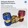 NEW R134A Freon H/L Auto Car Quick Coupler Connector Adapters For Air Conditioning Refrigerant Adjustable Manifold Gauge Set