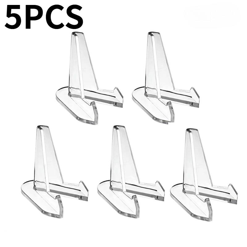 5/10PCS Triangle Display Stand, Transparent Stand, Coins, Photos, Badges, Card Display Stand, Back To School Desktop Decoration