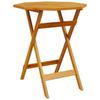 VidaXL Table pliable de jardin Ø70x75 cm bois d'acacia massif, table, table pliante, table de camping, table à manger, table 4004910