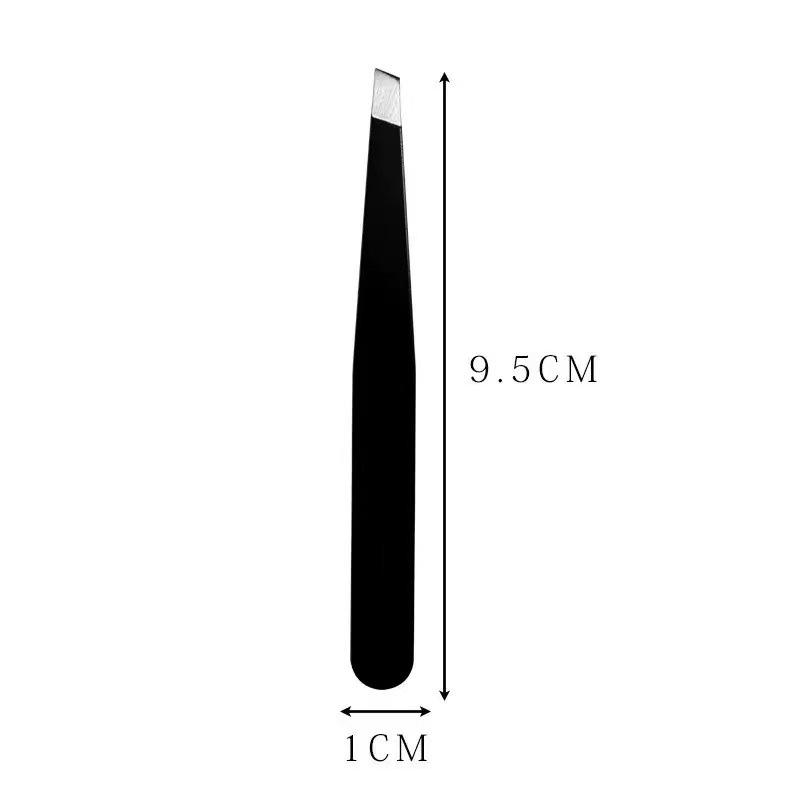 High-Precision Multi-Functional Angled Stainless Steel Eyebrow & Eyelash Tweezers Makeup Tool