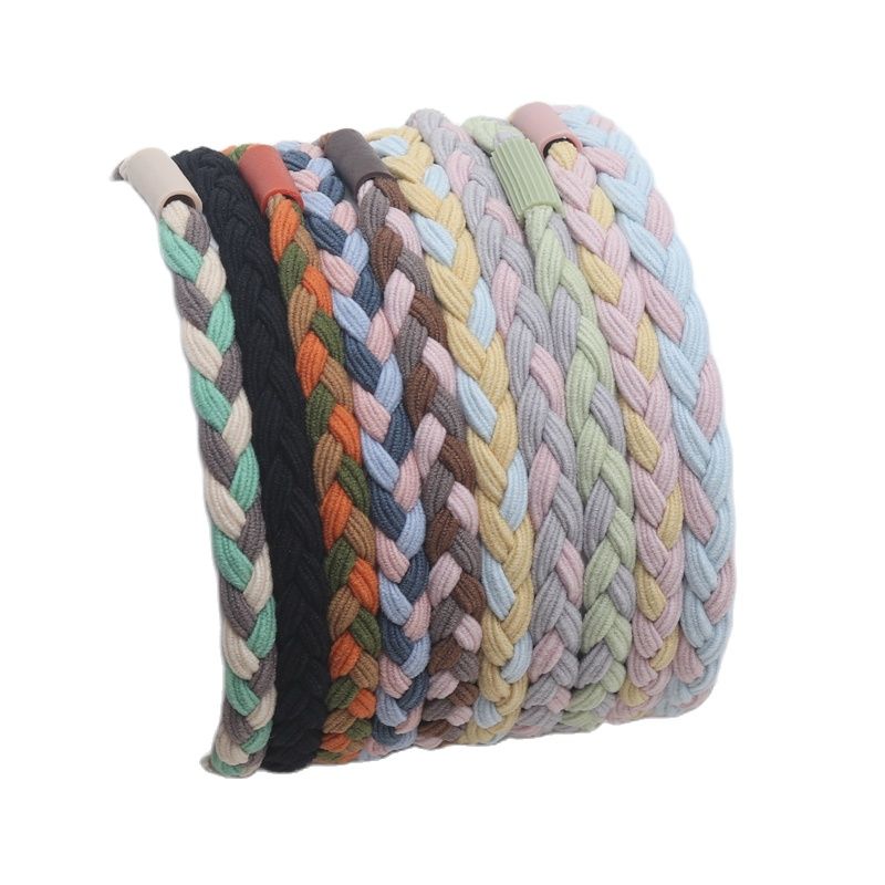 10pcs Trendy Girls Braided Elastic Hair Rubber Bands Women Hair Scrunchies Ponytail Hair Holder Hair Gum Hair Tie