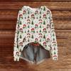 Women's Fashion Casual Long Sleeve Christmas Print Hooded Knitted Sweatshirt