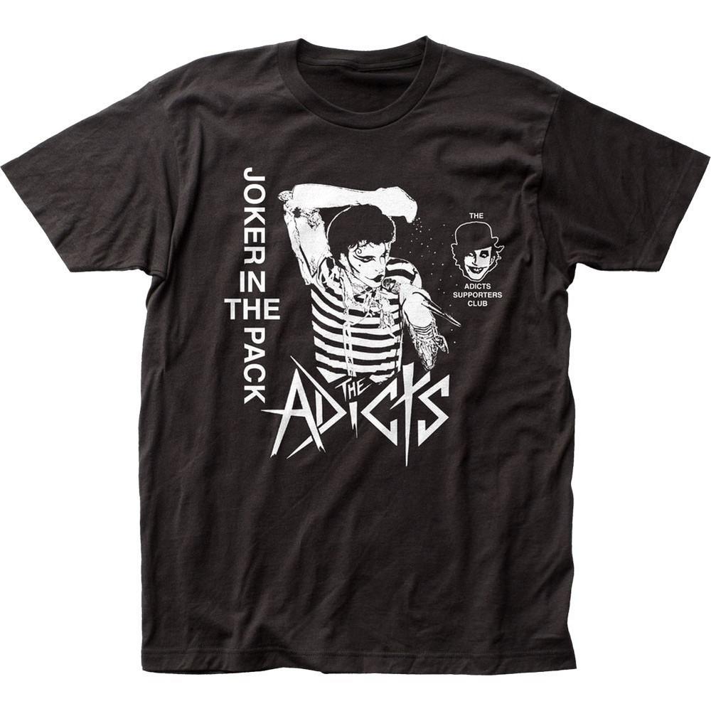 The Adicts Joker In The Pack Mens T Shirt Music Classic Rock Band Tee New Black Unisex T-Shirt M