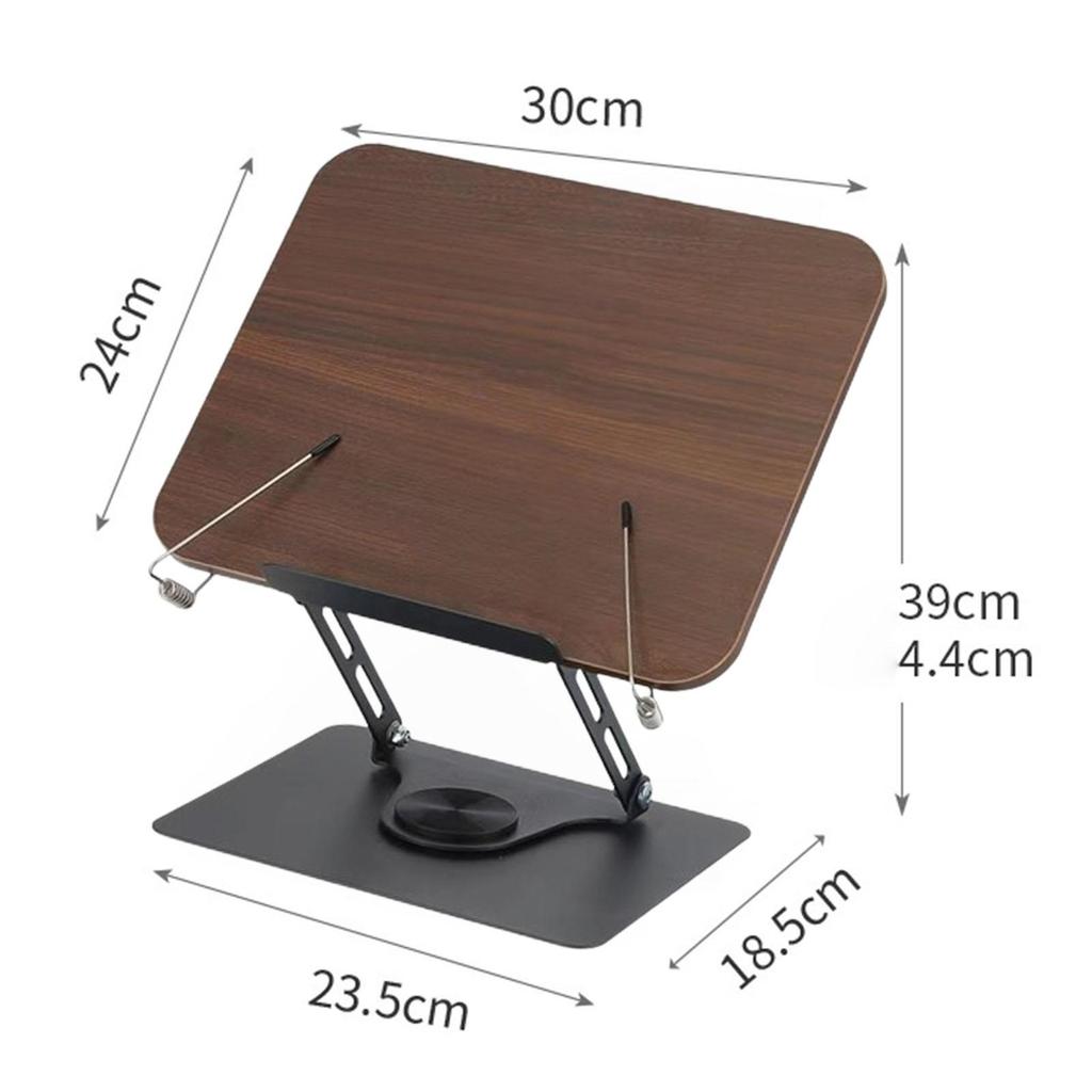 Reading Stand with Page Clips Recipes Rest Holder Foldable Book Holder Wooden Laptop Stand for Home Use