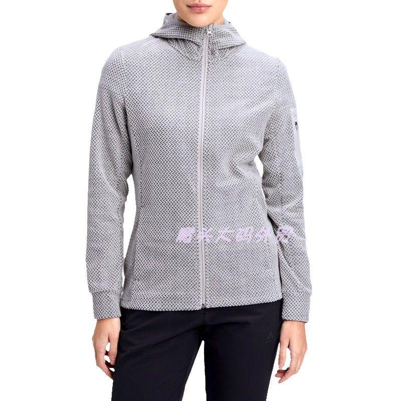 

German Single Spring Women s Sports Plus size Hood Fleece-lined Woven Nap Zip-up Cardigan Outdoor Thermal Outerwear 589 Camel Gray 36