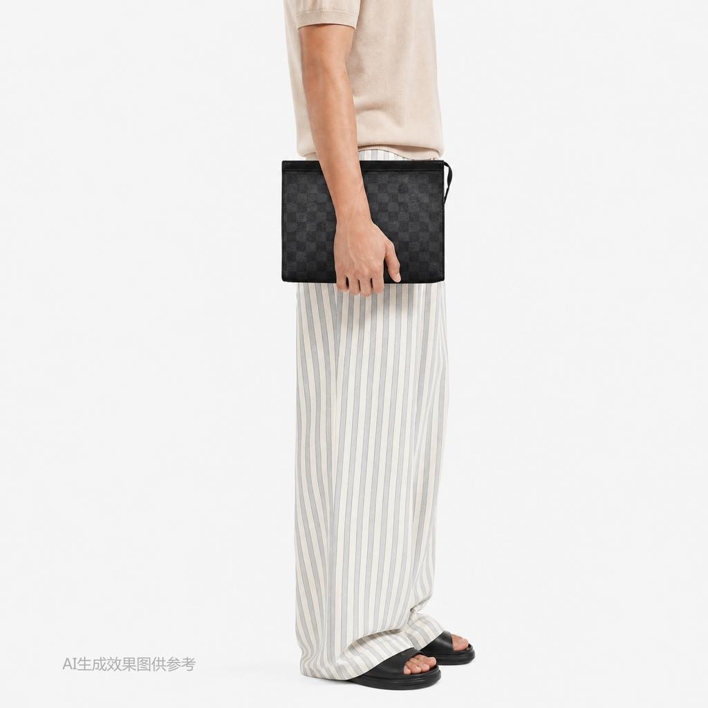 [Pre-Owned] Louis Vuitton Pochette Voyage MM 'Black Damier Graphite Canvas' - Good #PTP5C9
