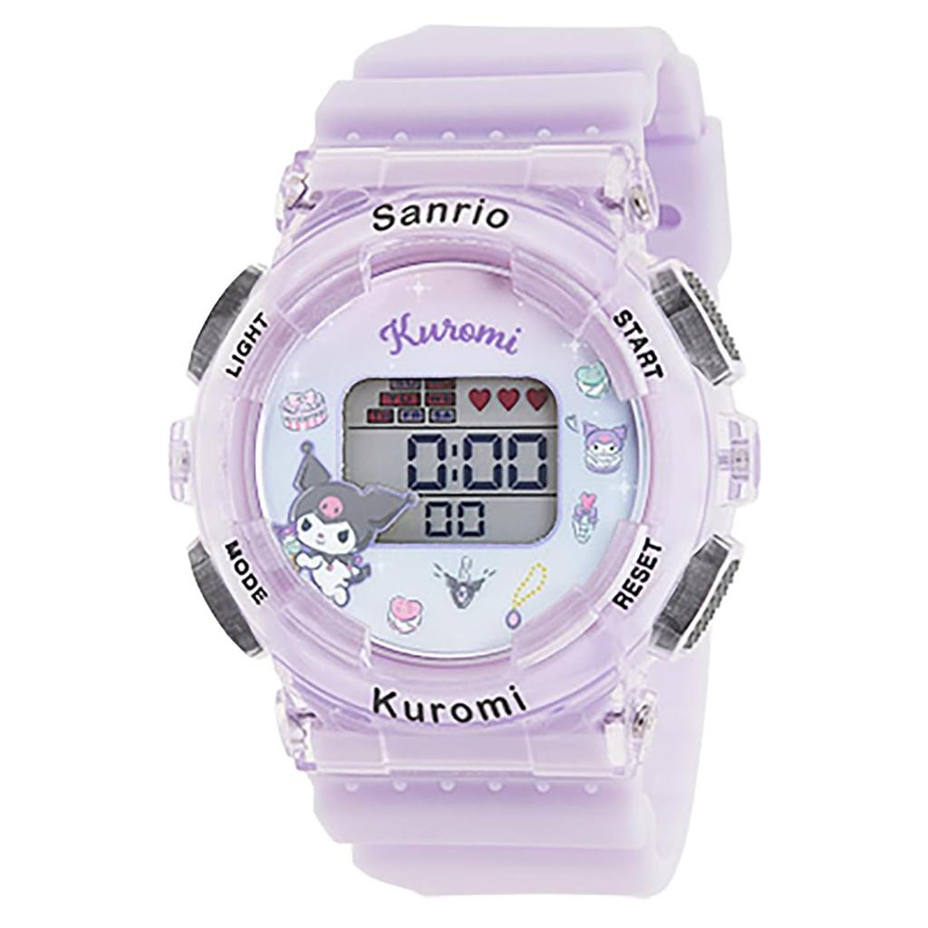 Sun Flame Co. Wristwatch J-Axis Sanrio Kuromi Purple Digital Watch Backlight Alarm Function CR3C0003-KU Girls Blue