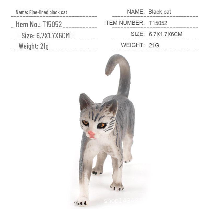 Seashell Cat Figurine: Realistic Kitten Toy Model