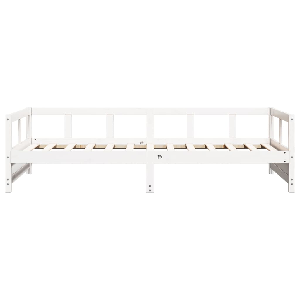 Vidaxl Łóżko Dzienne Bez Materaca, Białe, 80X200 Cm, Drewno Sosnowe