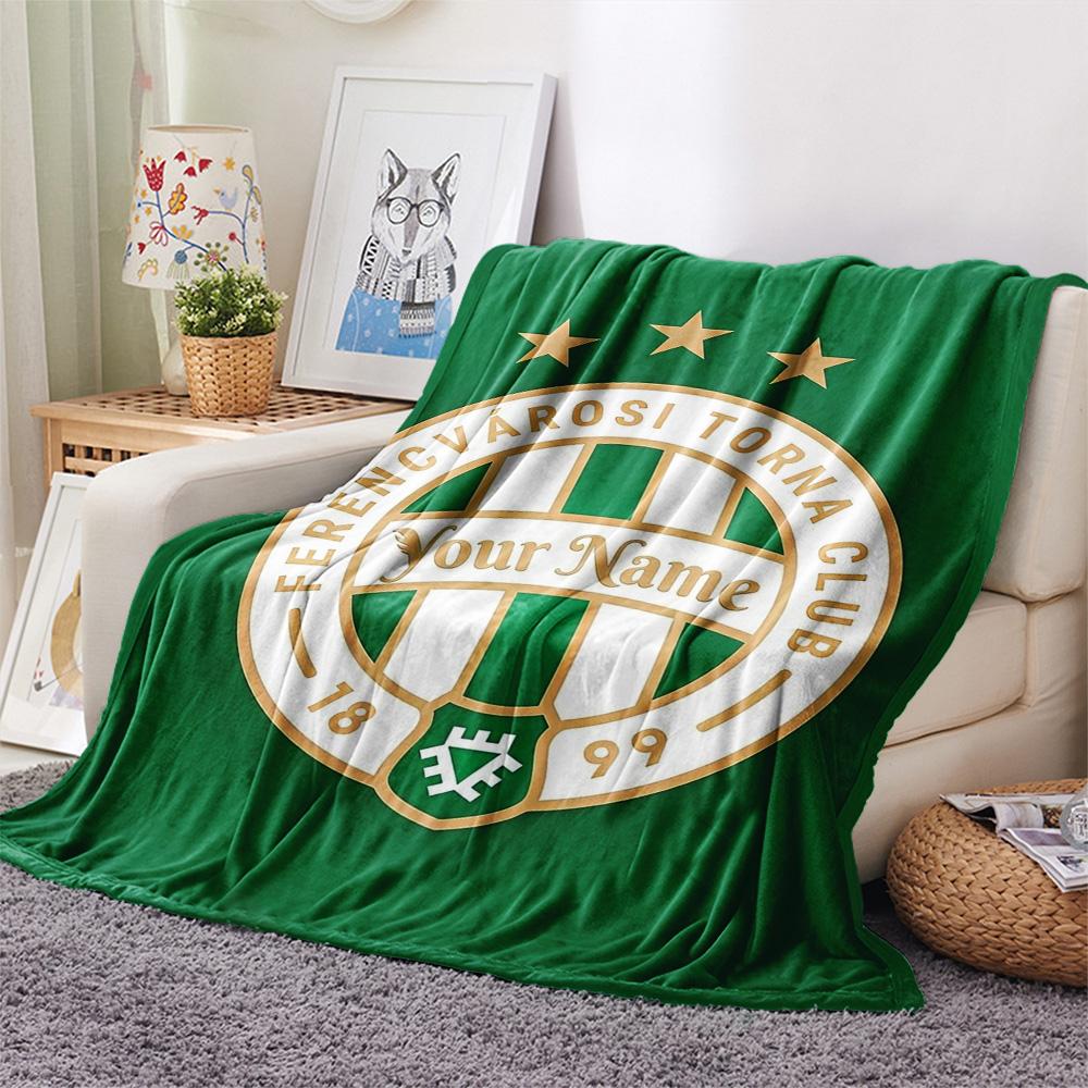 1 Stück Ferencv Rosi Torna Club Fahne Benutzerdefinierter Name Gemustert Flanell Decke Geeignet für Alle Jahreszeiten Für Heimdeko Wärme Und Komfort Geschenke Feiertagsgeschenk