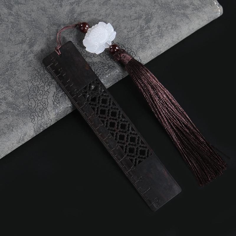 Rosewood Bookmark: Retro Chinese Style Gift for Students - Artistic Ancient Design, Custom DIY Option