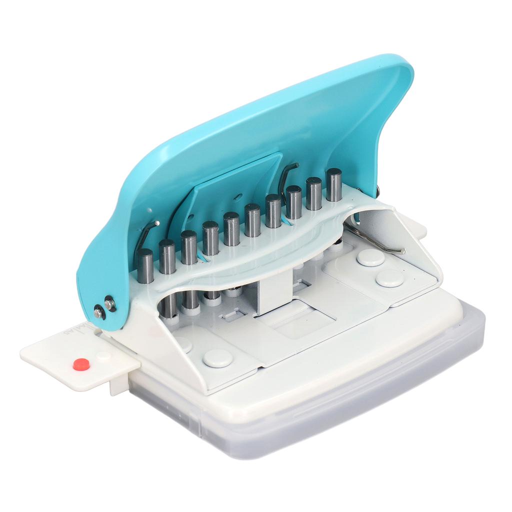Paper Binding Machine Handheld Portable Spiral Binder A4 A5 A6 A7 Coil Book Round Hole Puncher School Home Light Blue
