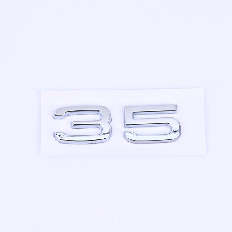 30 35 40 45 50 55 rear trunk displacement number mark car stickers for 136a A4L A5 Q357 A8L refit labels fender side digitala136