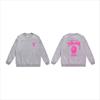 Unisex lässiger übergroßer Rundhals-Pullover mit Schriftzug-Print leichter Baumwoll-Hoodie