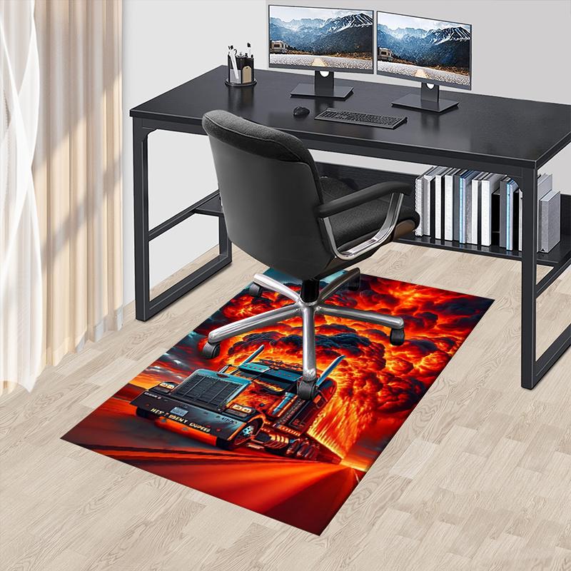 

TruckersRule Chair Mat: Home Decor, Office Carpet Gift for Truck Enthusiasts - Fits Various Rooms0109021A 60cm by 90cm