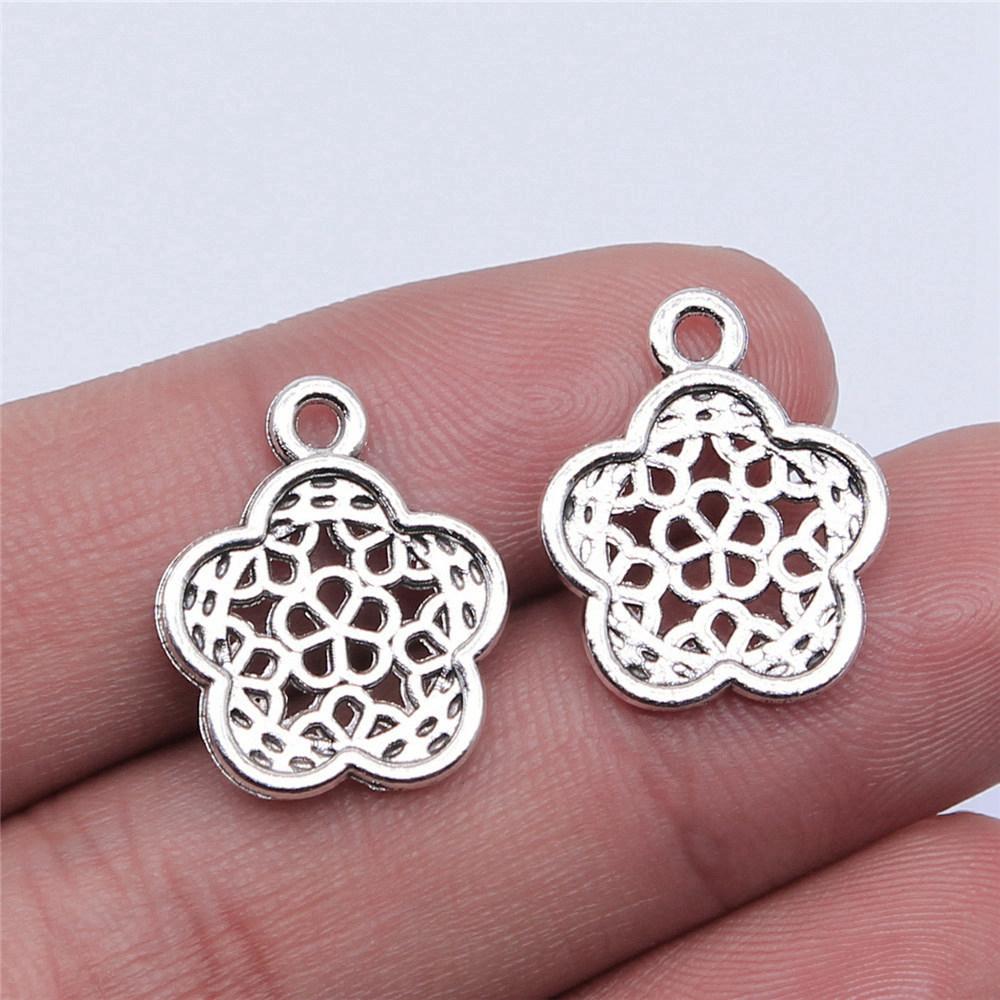Charms Small Flower Pendants Wedding Jewelry Findings QC116